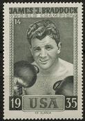 1964 Slania Stamps World Champion Boxers #14 James J. Braddock Front