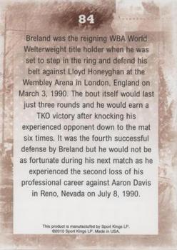 2010 Ringside Boxing Round One #84 Mark Breland Back