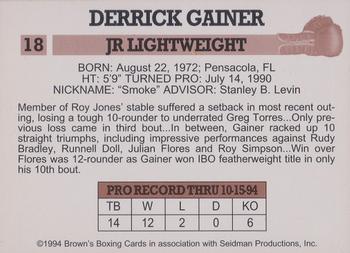 1994 Brown's #18 Derrick Gainer Back