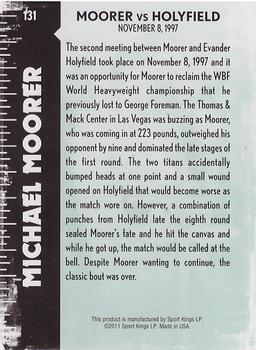 2011 Ringside Boxing Round Two #131 Michael Moorer Back