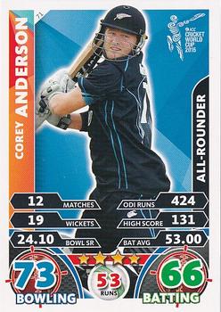 2015 Topps Cricket Attax ICC World Cup #71 Corey Anderson Front