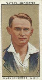 1934 Player's Cricketers #17 James Langridge Front