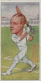 1926 Player's Cricketers (Caricatures by RIP) #5 Arthur Carr Front