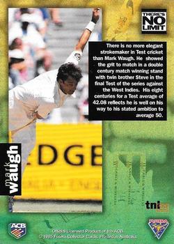 1995-96 Futera Cricket - There's No Limit #TNL29 Mark Waugh Back