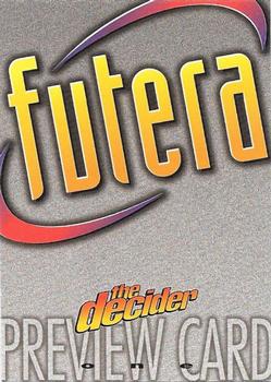 1996 Futera The Decider #One Preview Card Front
