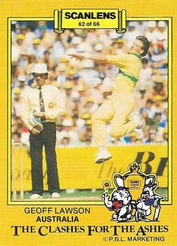 1986-87 Scanlens Cricket #62 Geoff Lawson Front