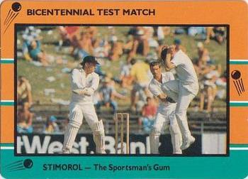 1988-89 Scanlens Stimorol Cricket #64 Bicentennial Test Match Front