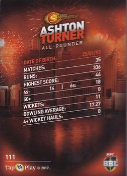 2017-18 Tap 'N' Play BBL Cricket - Base Parallel #111 Ashton Turner Back