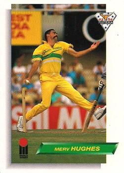 1993-94 Futera International Cricket #10 Merv Hughes Front