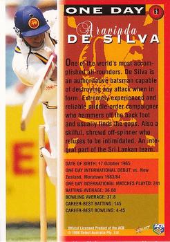 1998-99 Select Tradition Hobby Exclusive #69 Aravinda de Silva Back