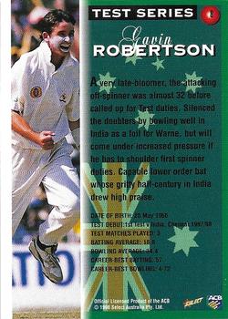1998-99 Select Tradition Retail #8 Gavin Robertson Back