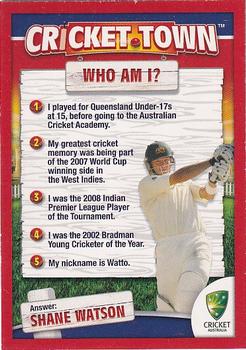2009 Weet-Bix Cricket Town #NNO Shane Watson Front