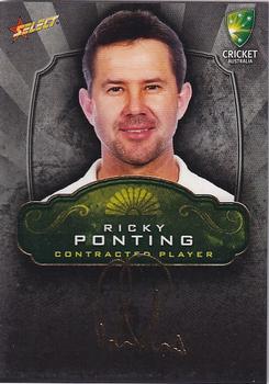 2009-10 Select - CA Contracted Player Foil Signature #FS21 Ricky Ponting Front