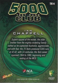 2009-10 Select - 5000 Test Runs Club #TR14 Ian Chappell Back