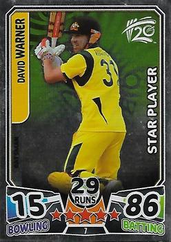 2014 Topps Cricket Attax ICC World Twenty20 #7 David Warner Front