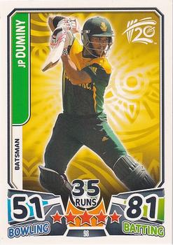 2014 Topps Cricket Attax ICC World Twenty20 #98 JP Duminy Front