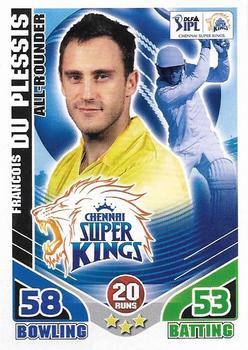 2011 Topps Cricket Attax IPL #NNO Francois Du Plessis Front