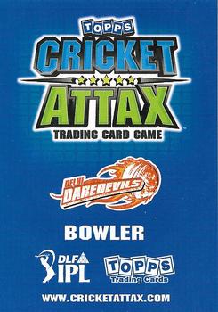 2011 Topps Cricket Attax IPL #NNO Umesh Yadav Back