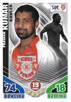 2011 Topps Cricket Attax IPL #NNO Praveen Kumar Front