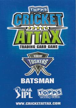 2011 Topps Cricket Attax IPL #NNO Owais Shah Back