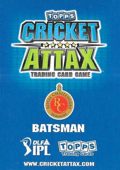 2011 Topps Cricket Attax IPL #NNO Virat Kohli Back