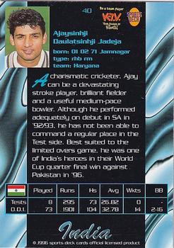 1996 Sports Deck Cricket World #40 Ajay Jadeja Back
