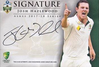 2017-18 Tap 'N' Play Ashes - Ashes Signatures #AS-04 Josh Hazlewood Front