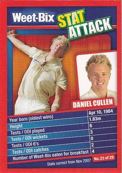 2007-08 Weet-Bix Stat Attack #23 Daniel Cullen Front