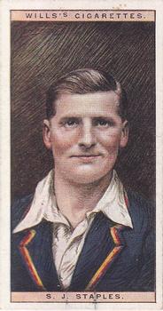 1928 Wills's Cricketers 2nd Series #45 Samuel Staples Front