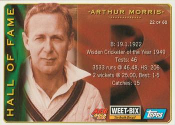 2001-02 Topps ACB Gold Weet-Bix Cricketers #22 / 47 Arthur Morris / Darren Lehmann Front