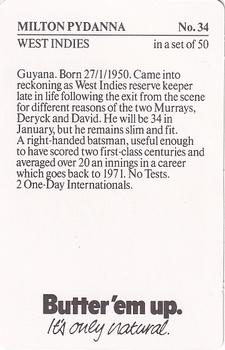 1983-84 Australian Dairy Butter'Em Up #34 Milton Pydana Back
