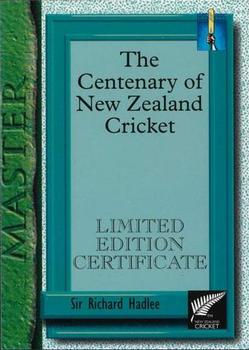 1995 The Topp Promotions Co. Centenary of New Zealand Cricket - The Masters #12 Sir Richard Hadlee Front