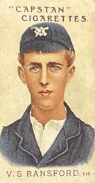 1907 Wills's Capstan Cigarettes Prominent Australian and English Cricketers #27 Vernon Ransford Front