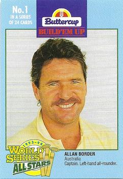 1993-94 Buttercup World Series All Stars #1 Allan Border Front