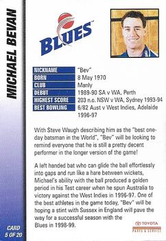 1998-99 New South Wales Blues #5 Michael Bevan Back