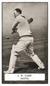 1926 Gallaher Cigarettes Famous Cricketers #21 Arthur Carr Front