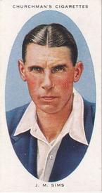 1936 Churchman's Cricketers #35 James Sims Front