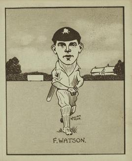 1926 R & J Hill Caricatures Of Famous Cricketers (Large) #49 Frank Watson Front
