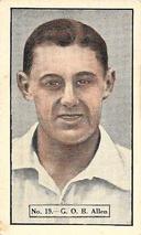 1936-37 Allen's Cricketers #19 George Allen Front