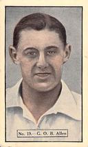 1936-37 Allen's Cricketers #19 George Allen Front