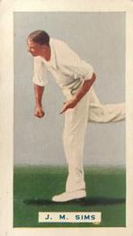 1936-37 Hoadley's Test Cricketers #23 Jim Sims Front