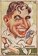 1938 Sweetacres Cricketers Caricatures #14 Jack Badcock Front