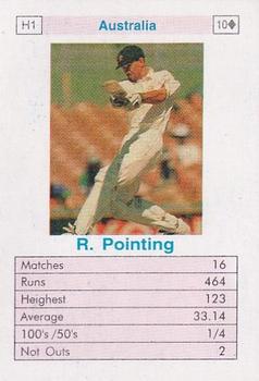 1996 Surana Top Trump ODI Cricket Batsmen #H1 Ricky Ponting Front