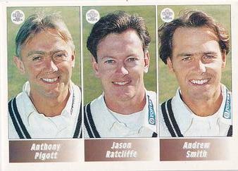 1995 Panini Cricket Stickers #137 Anthony Pigott / Jason Ratcliffe / Andrew Smith Front