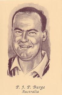 1992 County Print Services 1960's Test Cricketers #45 Peter Burge Front