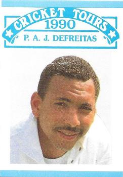 1990 Stamp Publicity Cricket Tours #15 P.A.J. DeFreitas Front