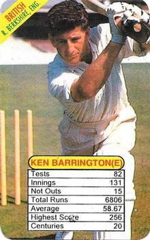 1997 Universal Cricket Test Superstars Trump Game (Batsmen) #NNO Ken Barrington Front