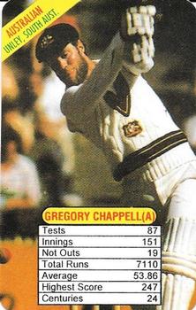 1997 Universal Cricket Test Superstars Trump Game (Batsmen) #NNO Gregory Chappell Front