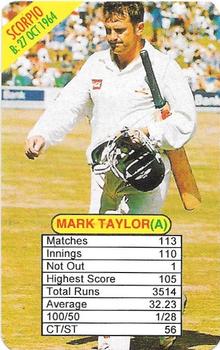 1997 Universal Cricket One Day International Batsmen Trump Game #NNO Mark Taylor Front