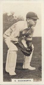 1929 Boys' Magazine Famous Cricketers Series #4 George Duckworth Front